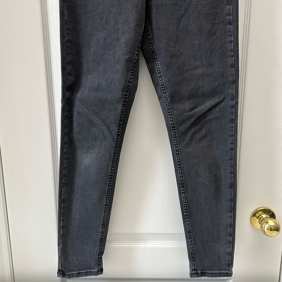 Topshop Jamie Skinny Jeans High Rise Cropped Ankle Length Washed Black Size 26 - Picture 9 of 16
